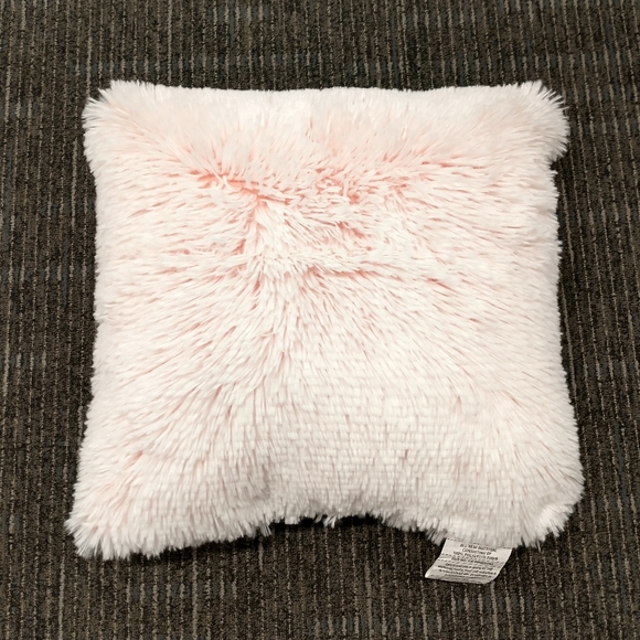 Pink Fluffy Throw Pillow